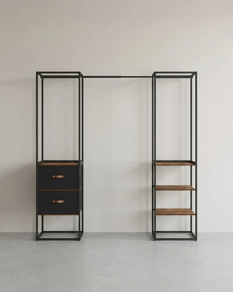 Offener Kleiderschrank mit verstellbarem Design – praktisch und robust