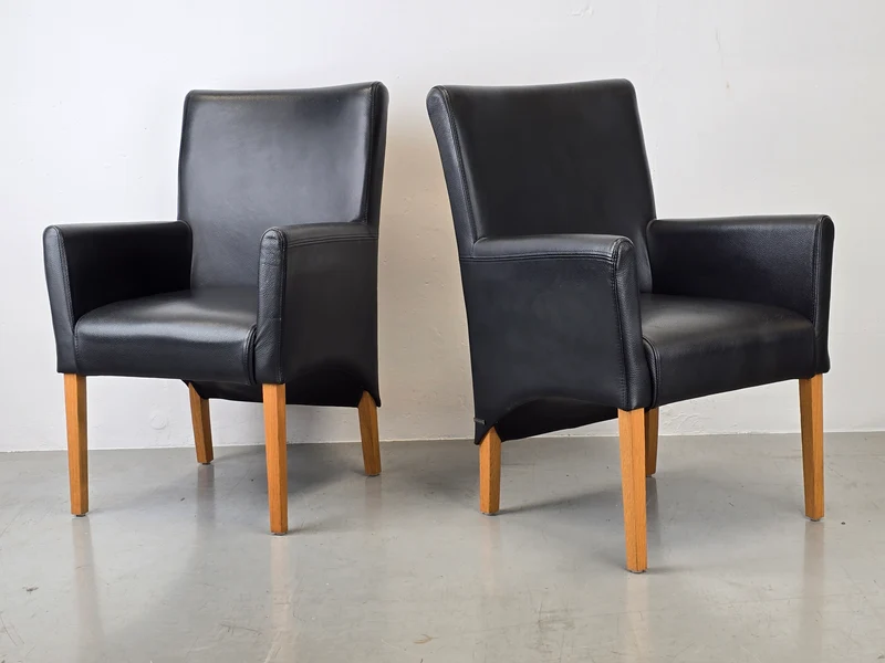 MUSTERRING ARMLEHNEN STUHL schwarz leder esszimmer esstisch küche