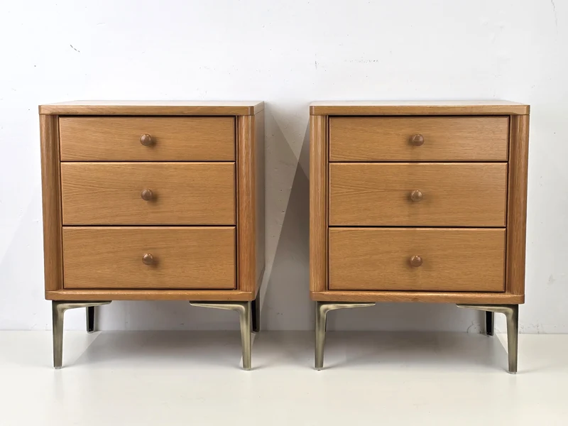 VINTAGE NACHTTISCH kommode schubladen eiche ablage kommödchen