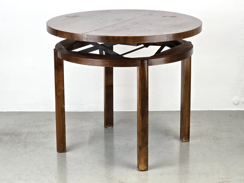 VINTAGE ESSTISCH rund ausziehbar küche esszimmer oval holz 1960er retro
