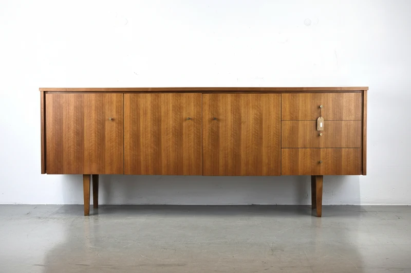 MID CENTURY SIDEBOARD vintage holz tv kommode low board nussbaum
