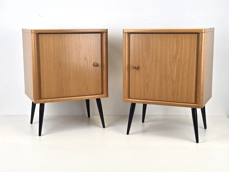 VINTAGE NACHTTISCH tisch schlafzimmer kommode eiche holz bett kasten