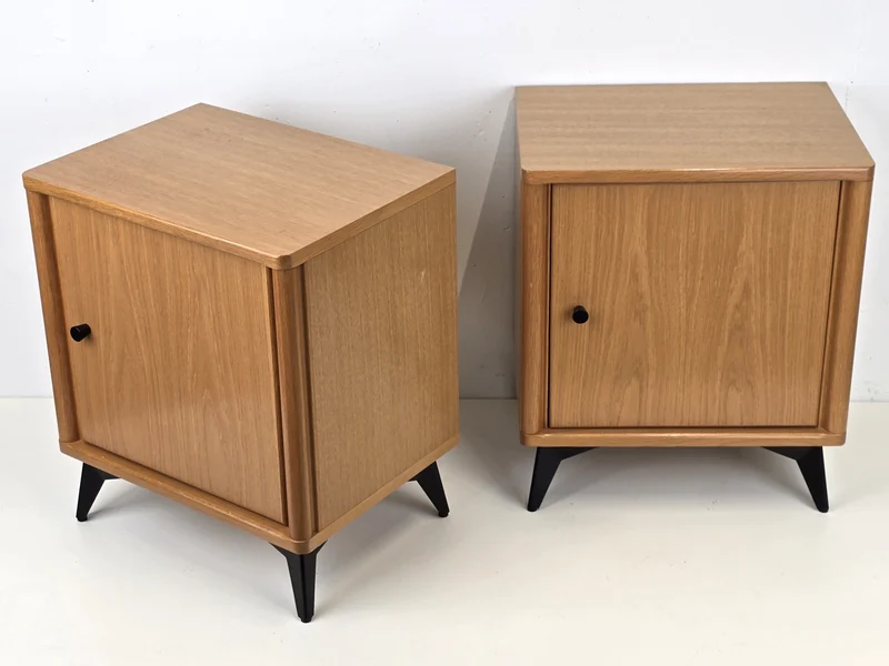 VINTAGE NACHTTISCH tisch schlafzimmer kommode eiche holz bett kasten