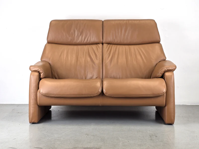 HIMOLLA sofa 2er 2 sitzer tv sessel leder braun kino kippbar couch garnitur