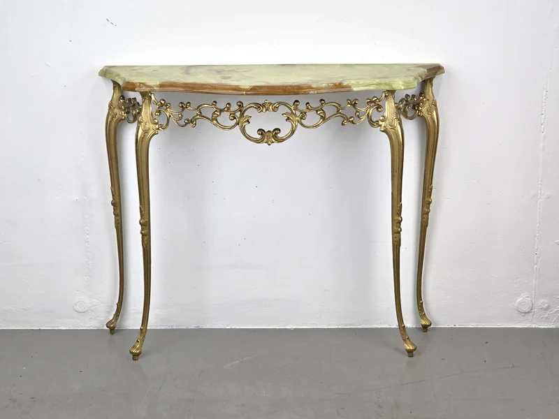 VINTAGE ONYX KONSOLENTISCH ablage flur beistelltisch tisch stein