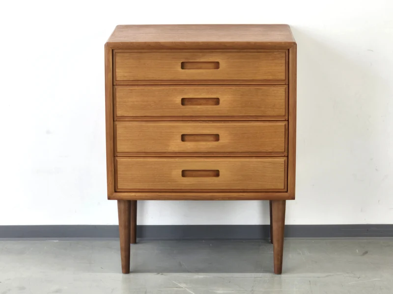 DANISH TEAK KOMMODE vintage schubladen nachttisch ablage flur retro mid century