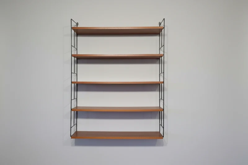 WHB STRING REGAL nussbaum vintage mid century bücher wand 60s