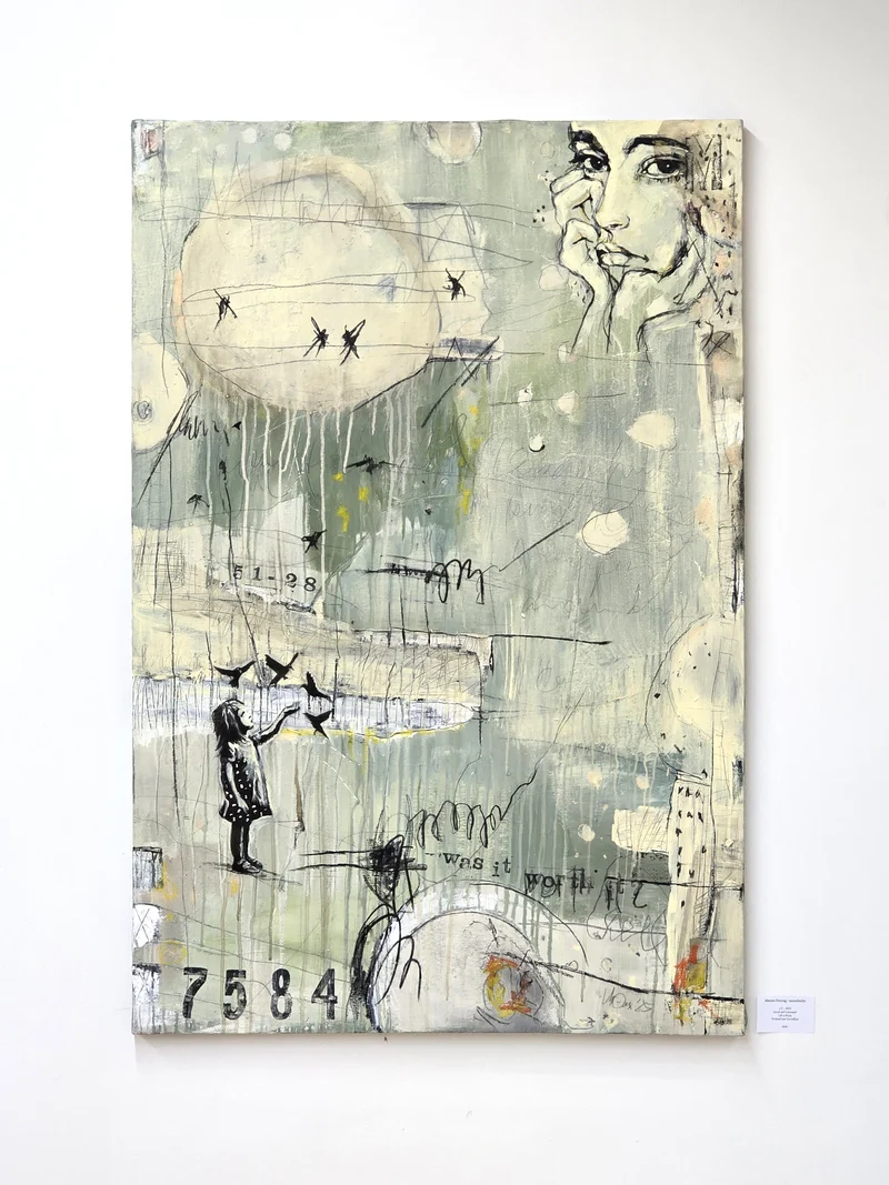 MARION FREYTAG GEMÄLDE kunst bild acryl 80x120 handsigniert