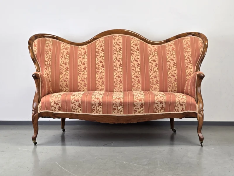 BIEDERMEIER SOFA nussbaum holz couch 2sitzer antik vintage