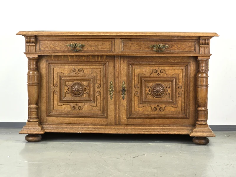GRÜNDERZEIT SIDEBPARD kommode eiche holz massiv antik buffet