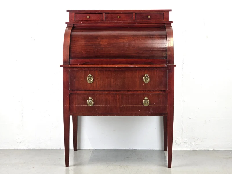 VINTAGER SEKRETÄR kommode schreibtisch mahagoni holz minibar