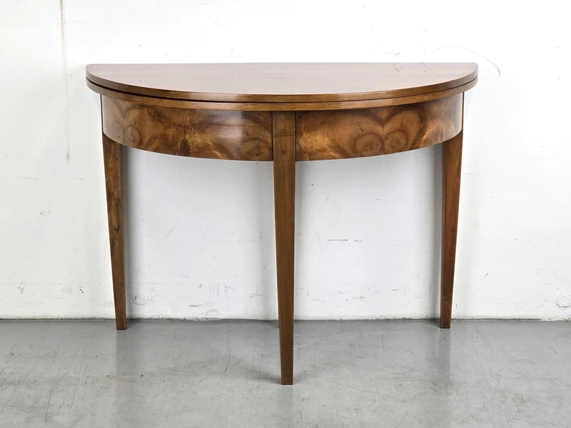 DEMI-LUNE TISCH beistelltisch nussbaum holz antik esstisch küche biedermeier