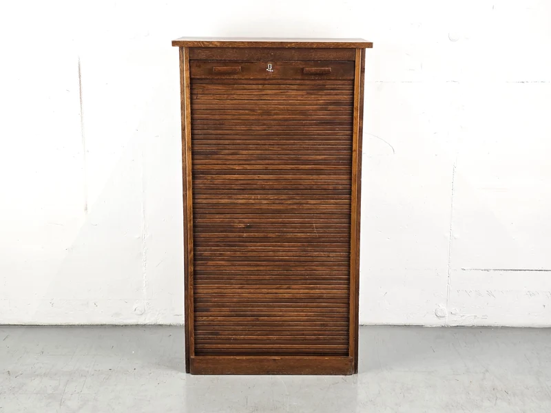 ROLLADEN SCHRANK antik vintage akten büro art deco rolltüren kommode holz