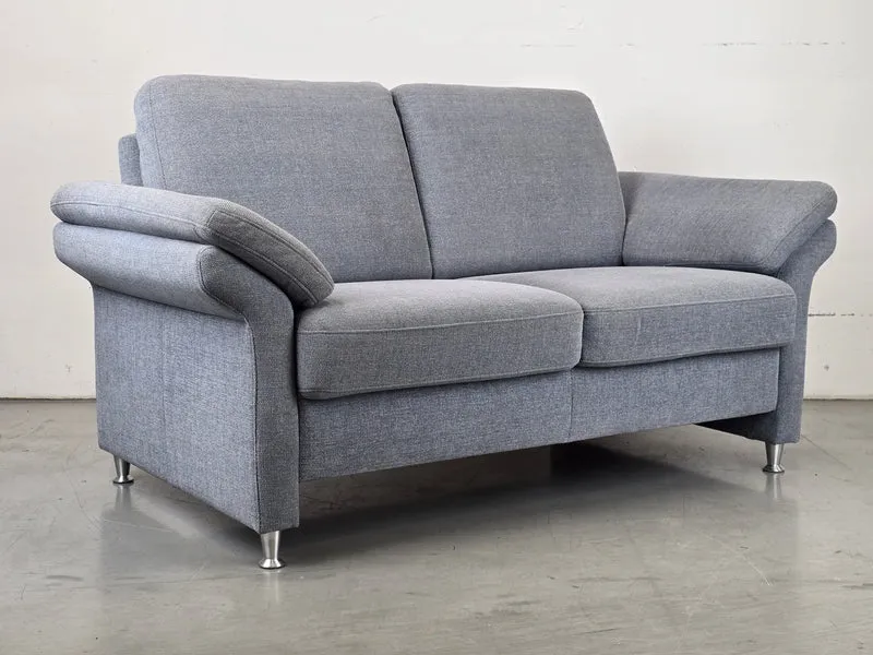 VINTAGE SOFA couch hellblau taupe 2Sitzer sessel polstermöbel garnitur