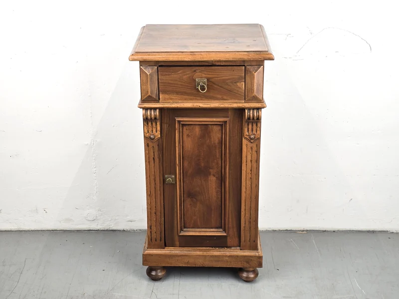 ANTIK NUSSBAUM ABLAGE kommode flur schränkchen telefontisch holz vintage