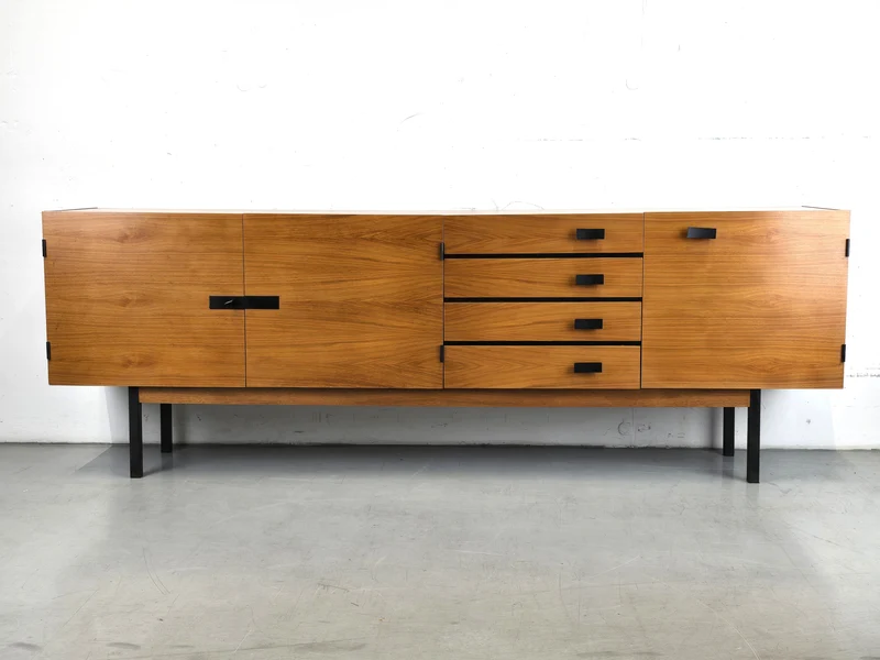 MID CENTURY SIDEBOARD nussbaum holz tv board low kommode vintage 60s
