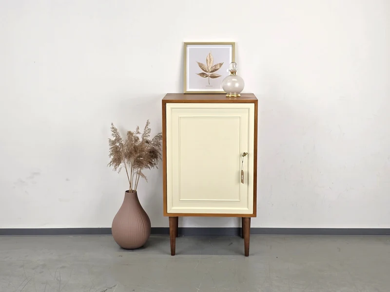 VINTAGE ABLAGE kommode flur nussbaum holz beige boho landhaus antik