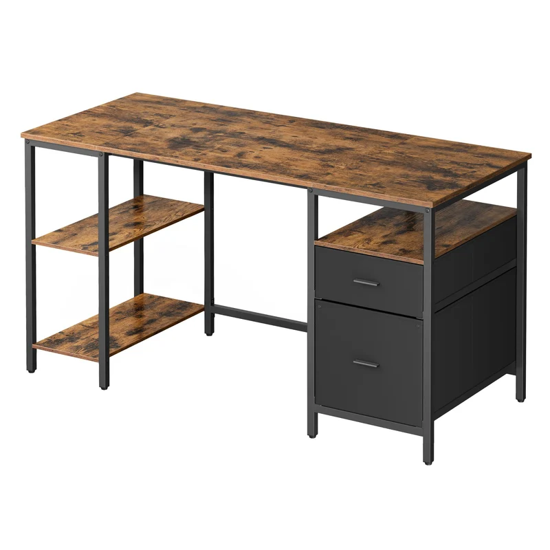 Schreibtisch mit 2 Ablagen Industrie-Design