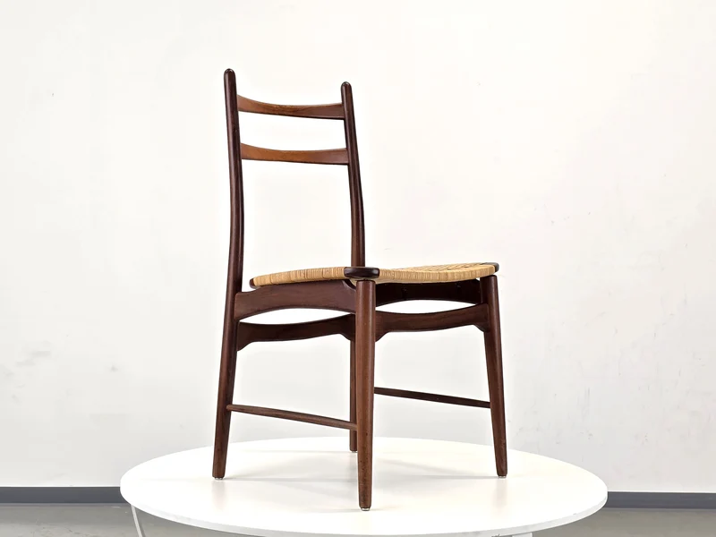 1von4 GEORG LEOWALD TEAK STUHL esszimmer küche büro esstisch vintage mid century wilkhahn