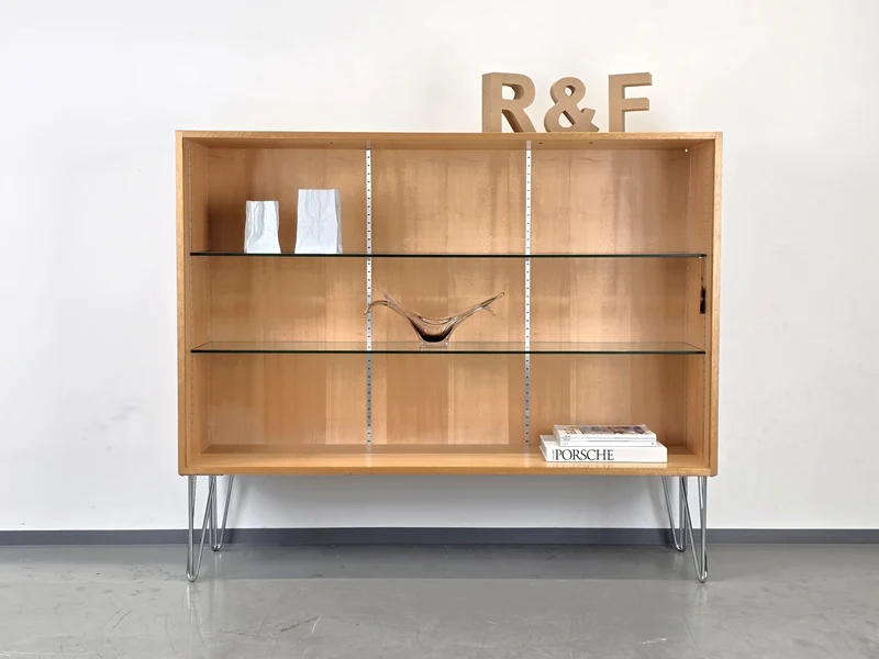VINTAGE SIDEBOARD regal vitrine highboard schrank holz rüster mid century