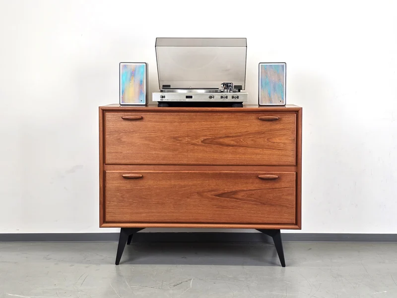 RIESTENPATT TEAK SIDEBOARD kommode tv board vintage kleider schubladen