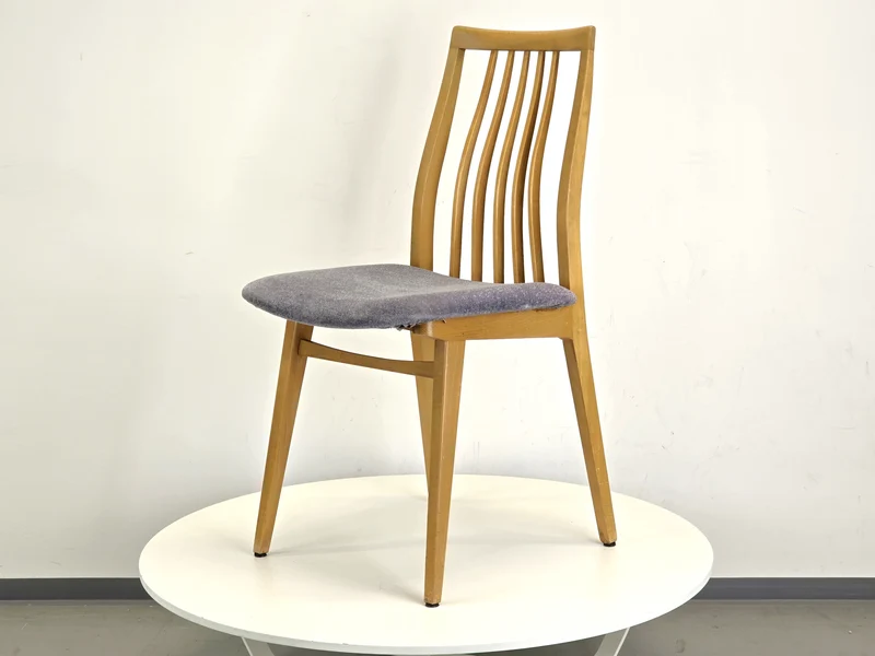 VINTAGE STUHL esszimmer küche esstisch mid century holz sprossen Taupe