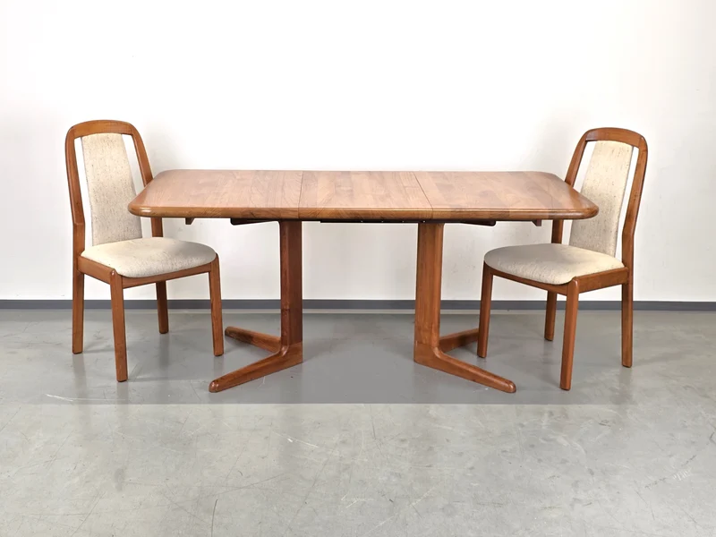 KORUP ESSTISCH danish teak tisch vintage mid century esszimmer holz ausziehbar rechteckig stolenfabrik denmark