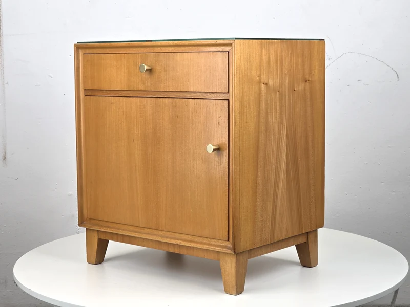VINTAGE NACHTTISCH tisch schlafzimmer bett holz rüster kommödchen