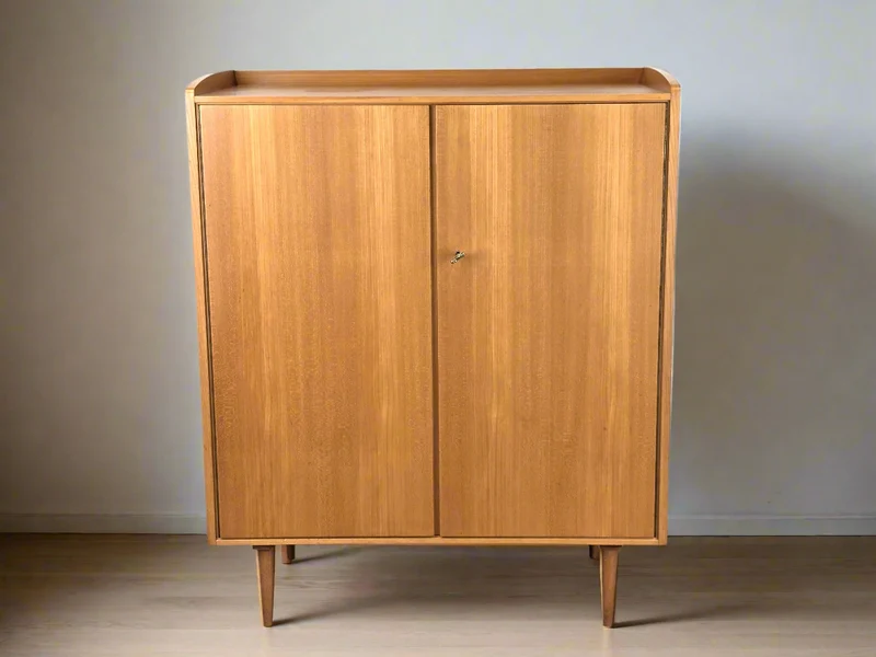 VINTAGE KOMMODE rüster holz kleider schrank 1960er retro ddr ablage