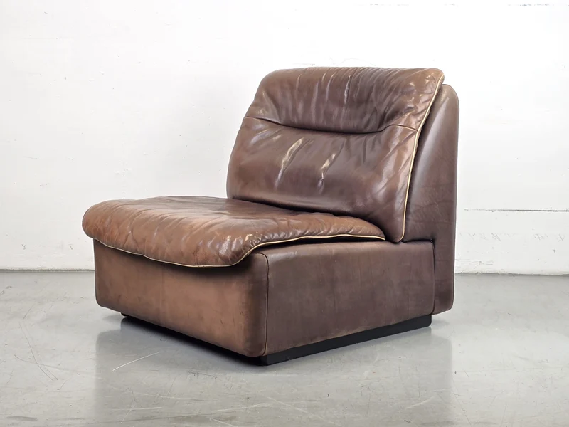 DE SEDE DS66 LEDERSESSEL braun leder sessel tv vintage garnitur couch sofa