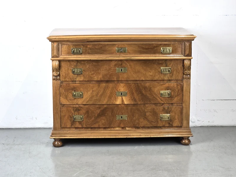 ANTIK KOMMODE gründerzeit holz nussbaum vintage schubladen restauriert