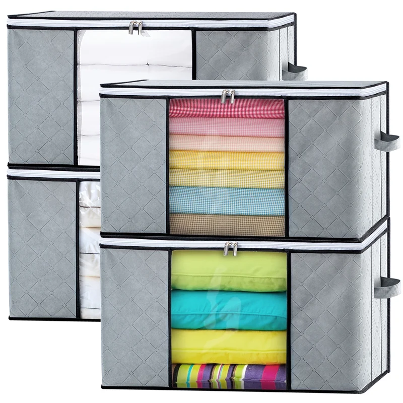 GoMaihe Storage Bags 4 Pack 90L Gray