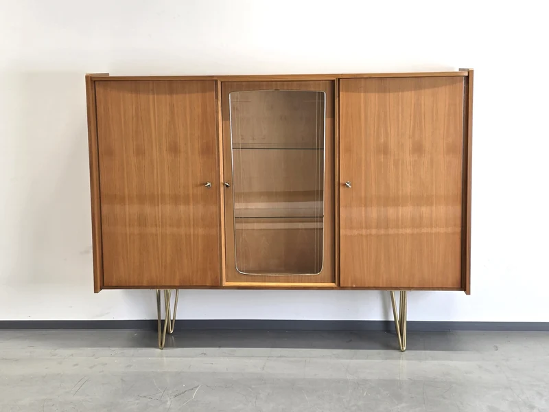 MID CENTURY HIGHBOARD sideboard wohnzimmer vintage schrank tv holz