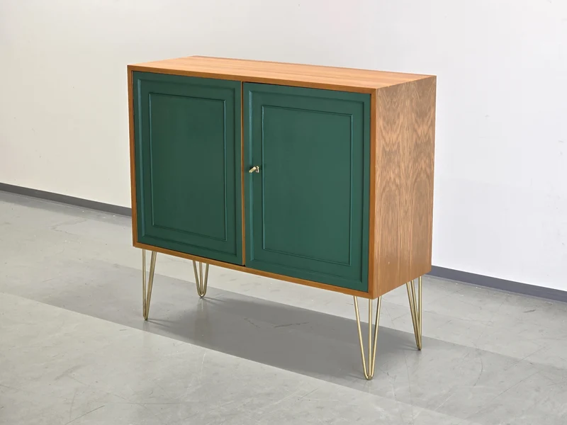 VINTAGE SIDEBOARD kommode holz nussbaum kleider tv grün gero wohnzimmer schlafzimmer