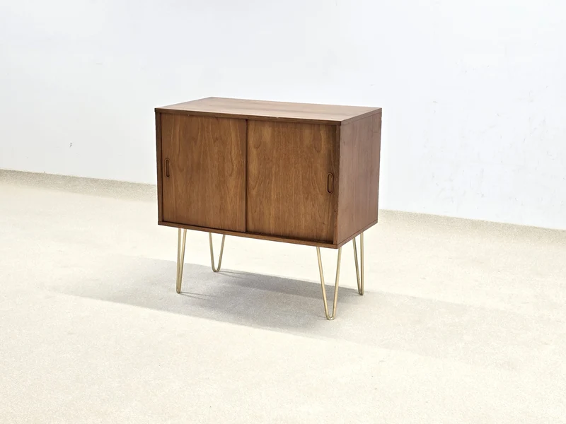 DANISH TEAK SIDEBOARD kommode schiebetüren hifi holz vintage tv board Plattenspieler