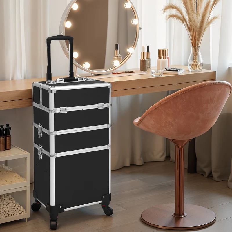 3-in-1 Schminkkoffer mit Universal-Rollen