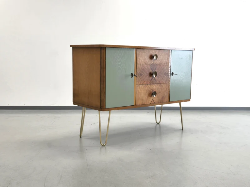 1950ER JAHRE SIDEBOARD holz Kommode tv board kleider vintage mid century
