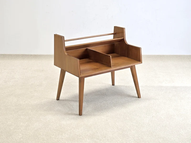 MID CENTURY SCHUHREGAL regal flur kommode holz vintage retro 60s garderobe