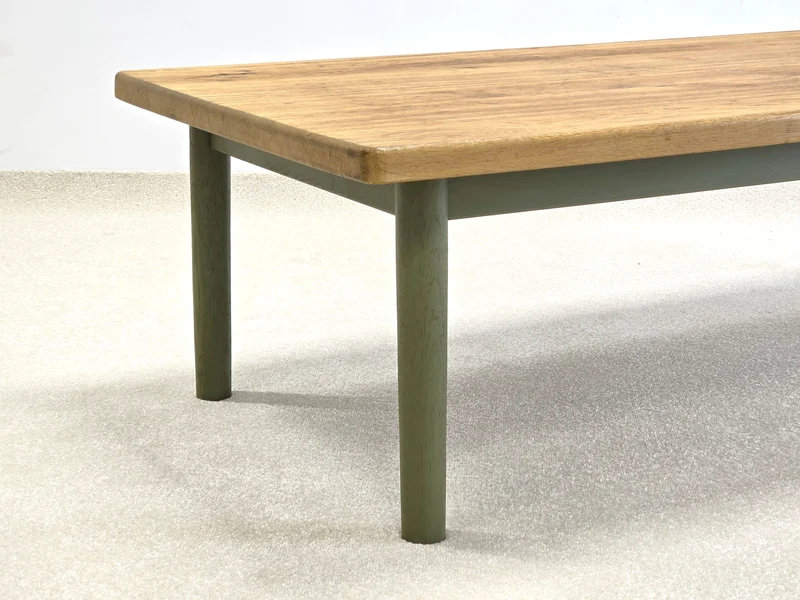 VINTAGE COFFEETABLE couchtisch sofa wohnzimmertisch holz massiv grün