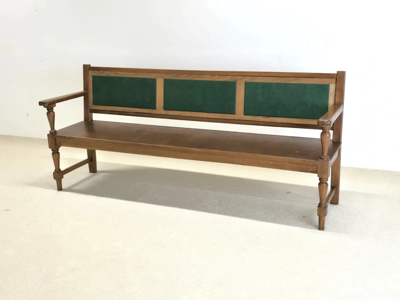 VINTAGE SITZBANK holz massiv grün bank stuhl esstisch esszimmer küche