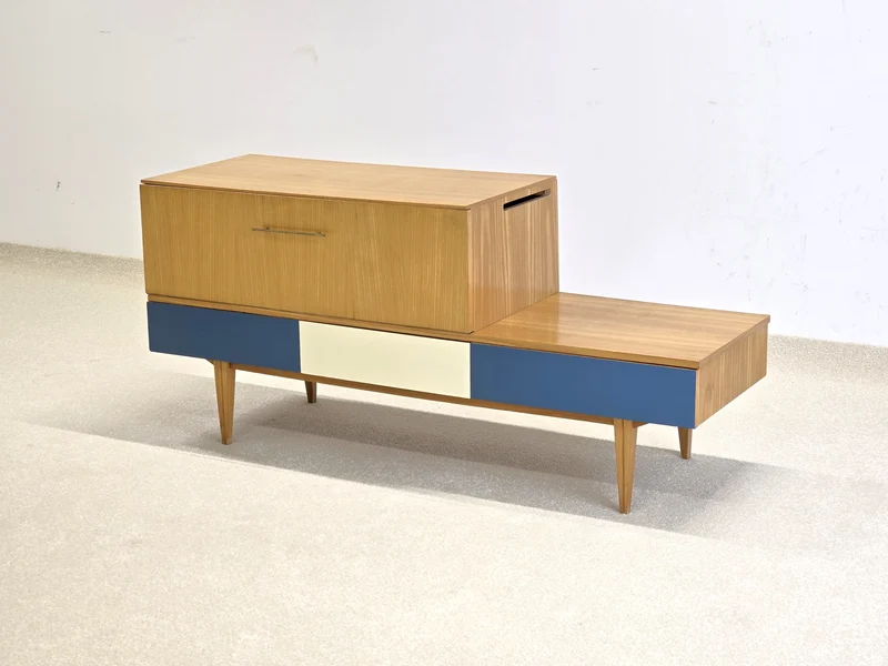 MID CENTURY SIDEBOARD ablage flur kommode tv lowboard hifi holz rüster 60s retor garderobe