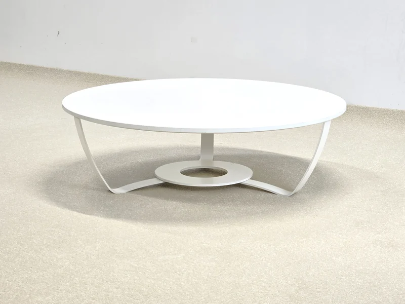 SPACE AGE COUCHTISCH rund weiß wohnzimmer tisch coffeetable 60s