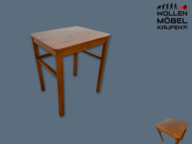 WMK I Edler und gut erhaltener kleiner skandinavischer Mid-Century Beistelltisch in Teakholz I Tisch Ablage Couchtisch Blumentisch Nachttisch Danish Design Vintage 60er Teak I