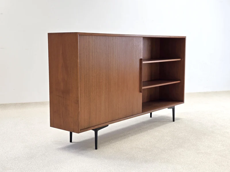 WK MÖBEL SIDEBOARD teak holz vintage kommode highboard mid century schiebetür