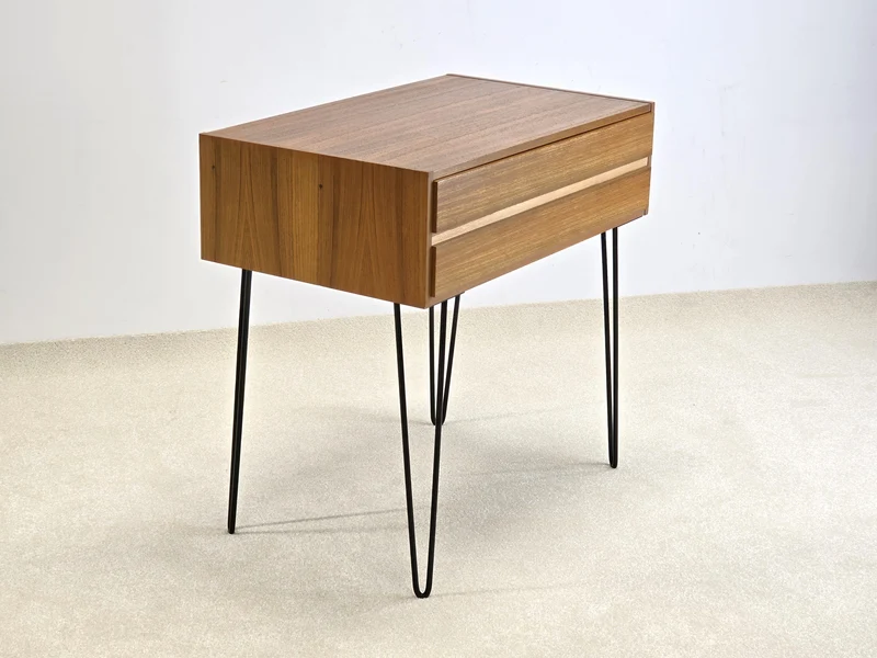 VINTAGE TEAK KOMMODE steh tisch hifi wickel siebträger sideboard schubladen mid century