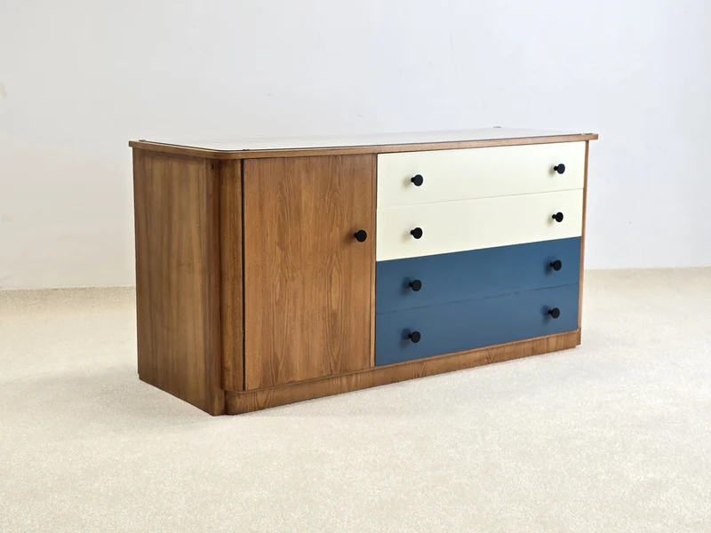 VINTAGE SIDEBOARD 50er kommode tv board schubladen holz low 60er