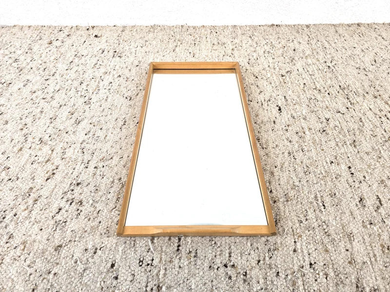VINTAGE SPIEGEL wandspiegel holz rüster mid century flur bad garderobe 1960s