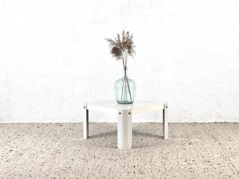 MID CENTURY COUCHTISCH wohnzimmer tisch weiß retro 1970er beistelltisch