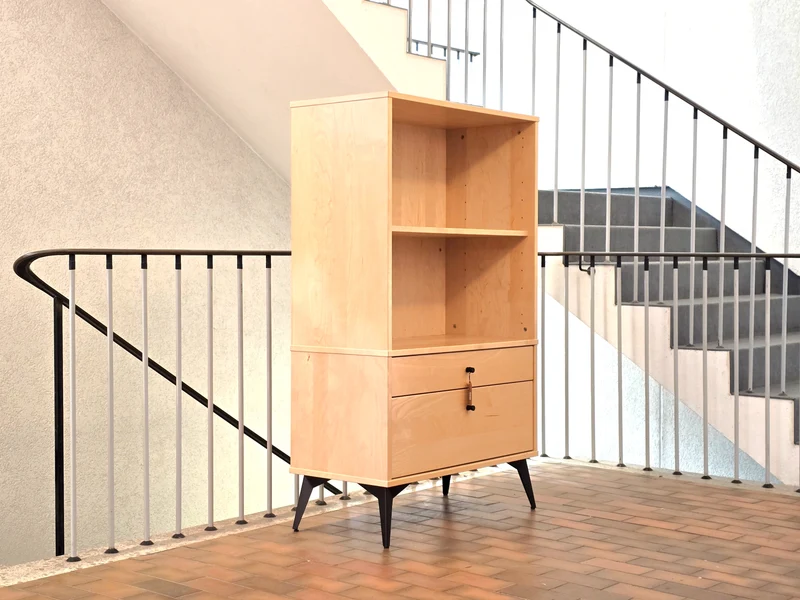 AHORN HOLZ KOMMODE regal schrank schubladen büro küche wohnzimmer