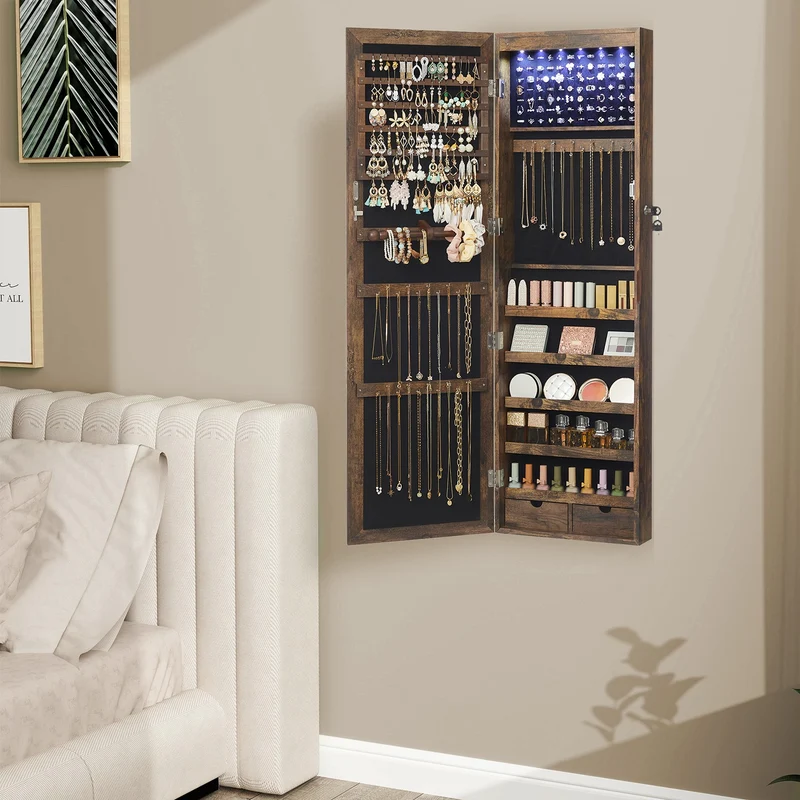 Abschließbarer Schmuckschrank zur Wandmontage